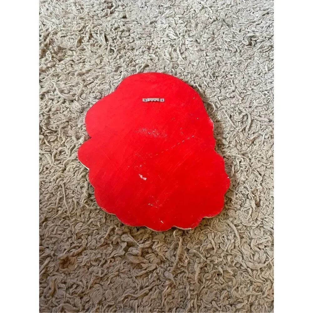 Vintage‎ Santa hand painted wooden wall decoration